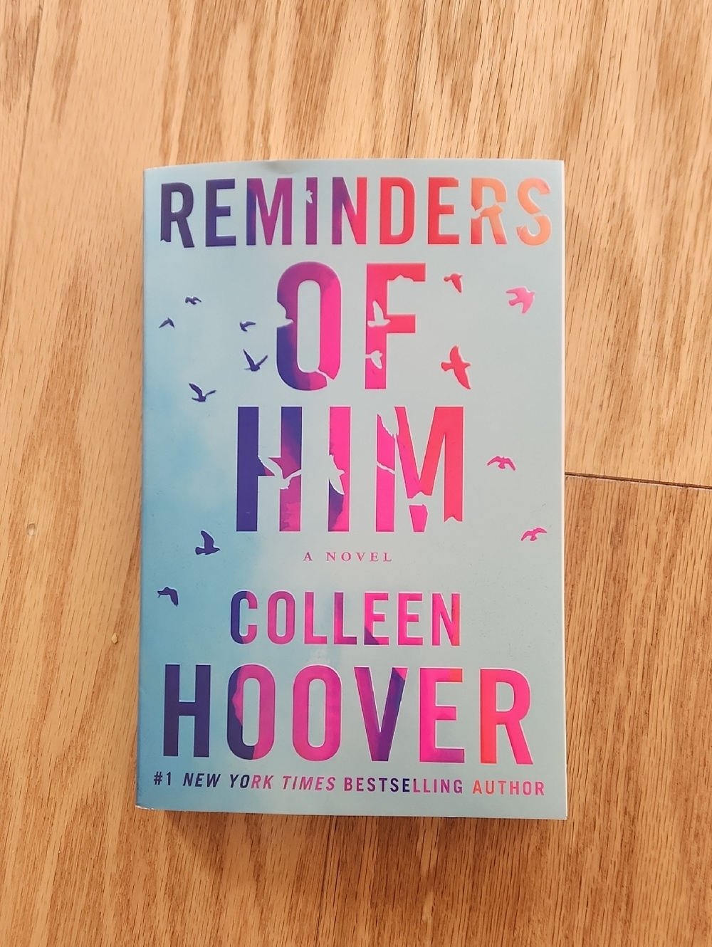 Reminders of Him by Colleen Hoover - Teal & Pink Paperback